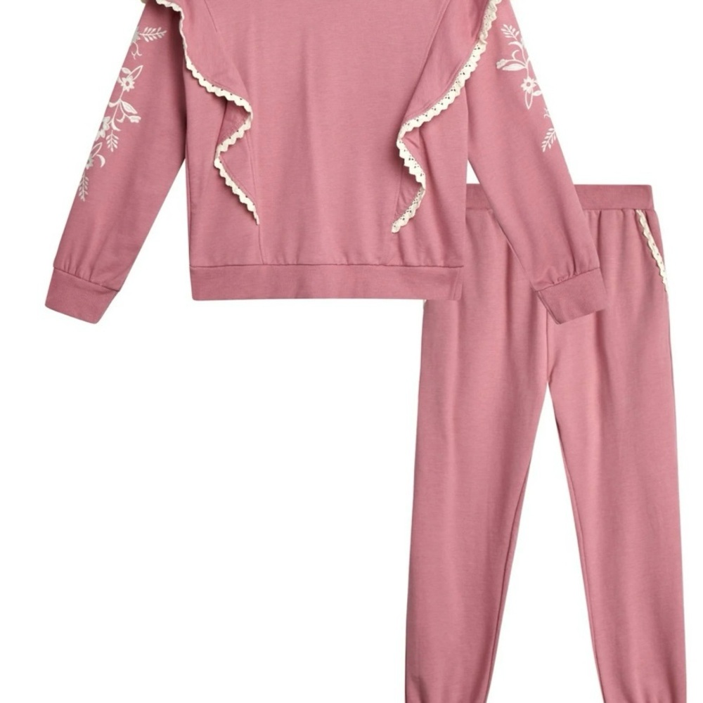 Jessica Simpson Dusty Rose Lounge Top with Feather Tag